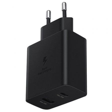 SAMSUNG Cargador EP-TA220NBEGEU 35W con USB-C y USB-A Negro